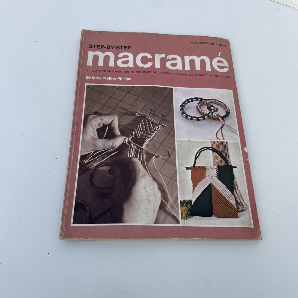 Vintage 1970 "Step-by-step Macrame" Complete Introduction Illustrated Paperback